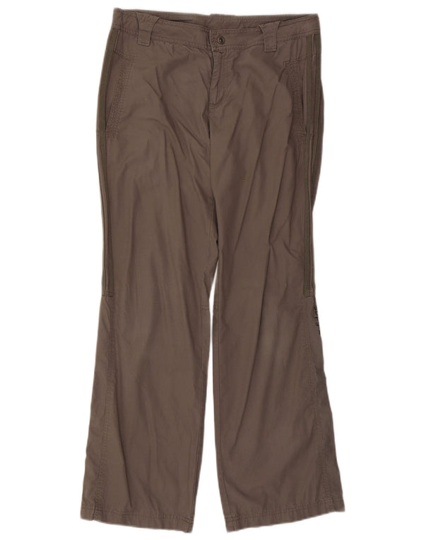 Adidas Womens Straight Chino Trousers UK 12 Medium W30 L30 Grey Cotton