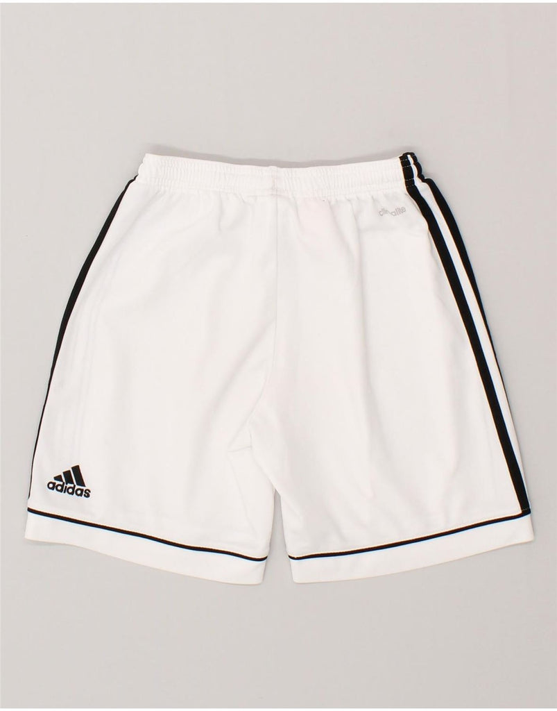 ADIDAS Boys Climalite Sport Shorts 11-12 Years White Polyester | Vintage Adidas | Thrift | Second-Hand Adidas | Used Clothing | Messina Hembry 