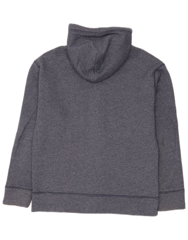 Hollister Mens Zip Hoodie Sweater Small Navy Blue Flecked Cotton