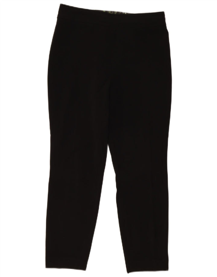 Ted Baker Womens Crop Tapered Suit Trousers Size 2 Small W30 L26 Black