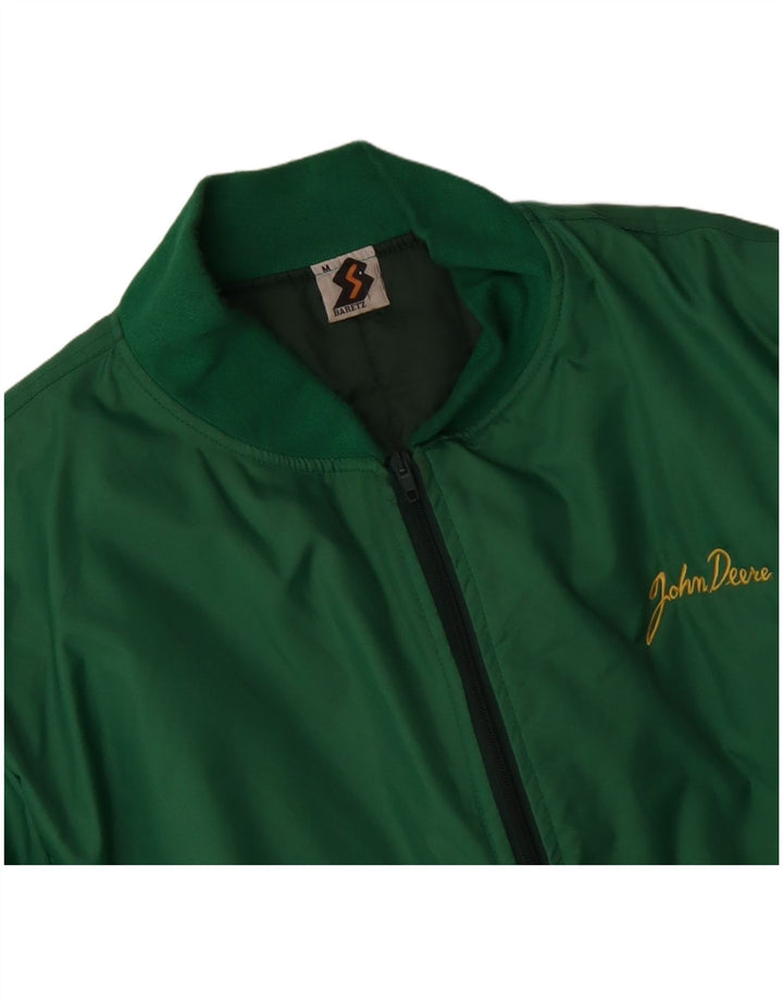 John Deere Mens Loose Fit Bomber Jacket UK 38 Medium Green Polyamide