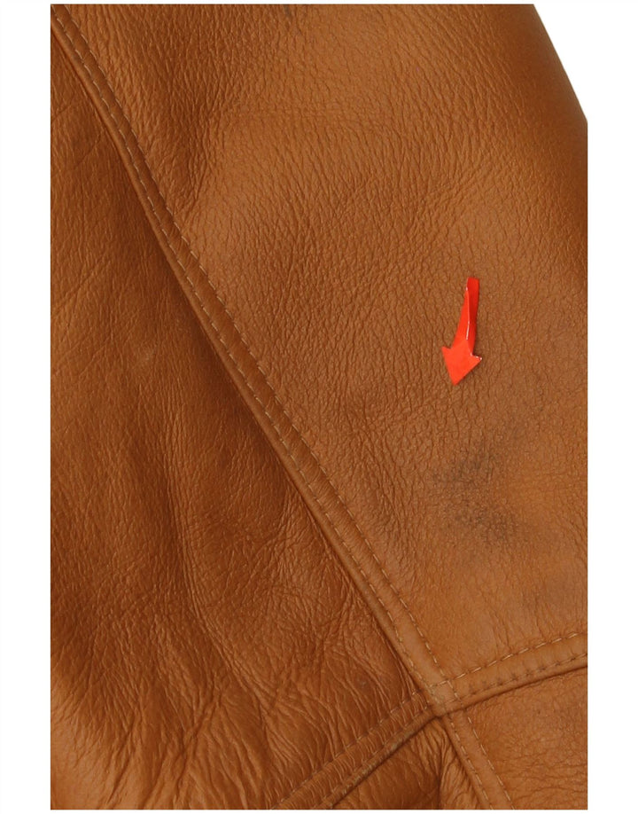 Vinci Mens Shearling Jacket IT 50 Large Brown Shearling