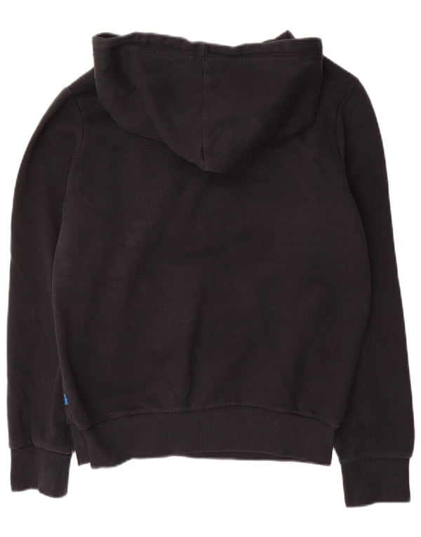 Adidas Womens Graphic Oversized Hoodie Jumper UK 10 Small  Black Cotton