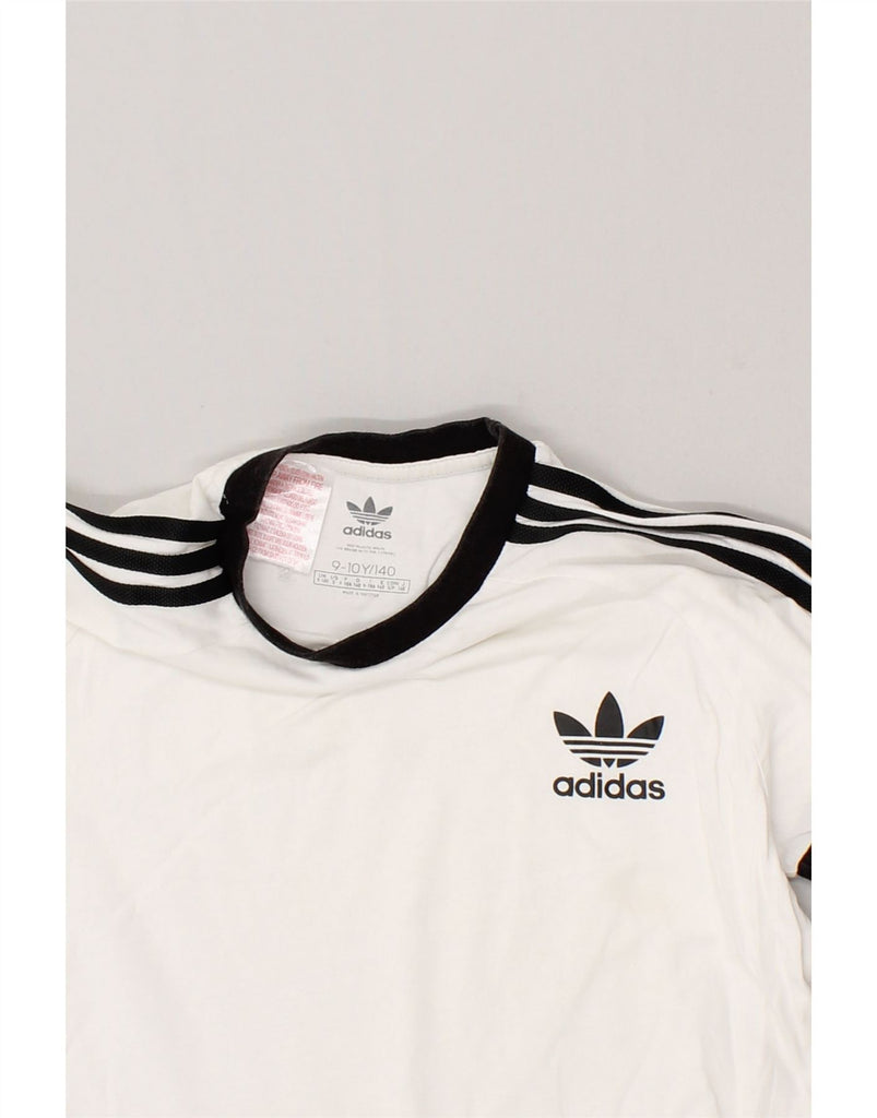 ADIDAS Boys T-Shirt Top 9-10 Years White Cotton | Vintage Adidas | Thrift | Second-Hand Adidas | Used Clothing | Messina Hembry 