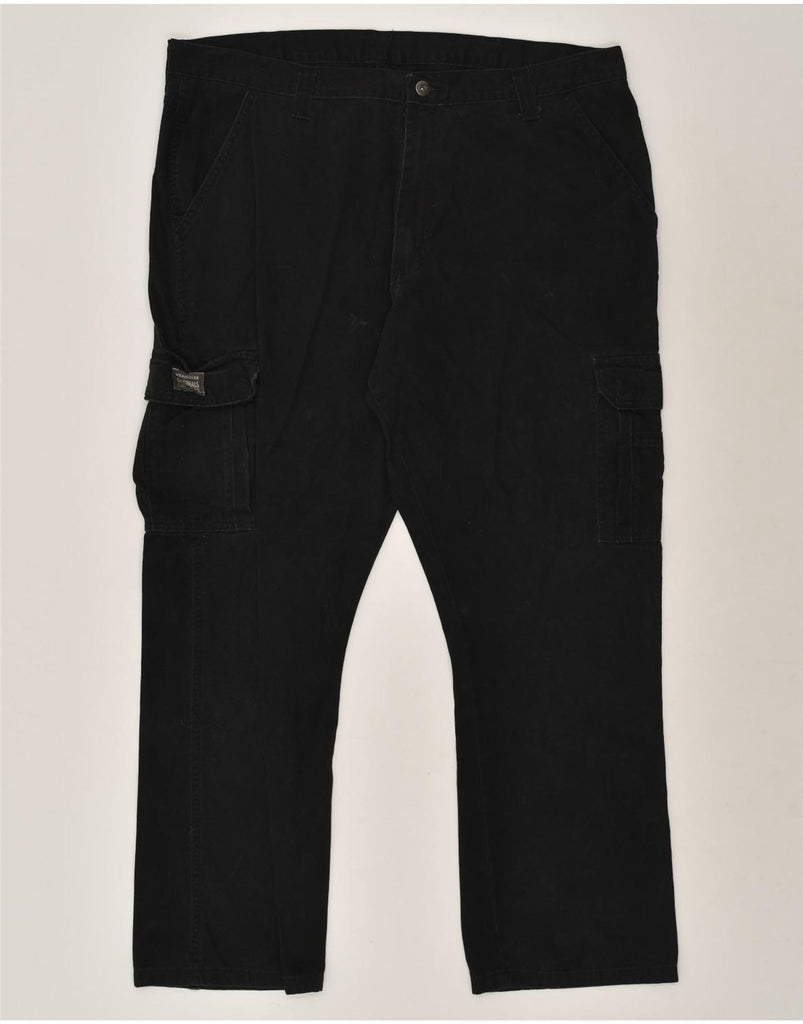 WRANGLER Mens Straight Cargo Trousers W40 L30 Black Cotton | Vintage Wrangler | Thrift | Second-Hand Wrangler | Used Clothing | Messina Hembry 