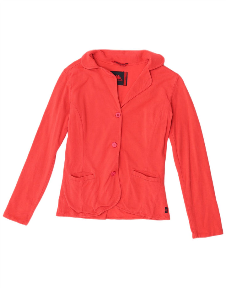 Kappa Womens 3 Button Blazer Jacket UK 10 Small Red Cotton