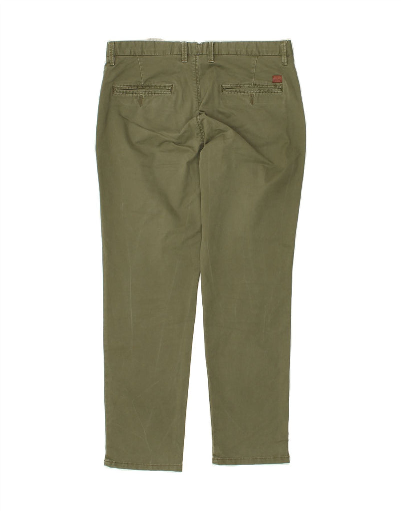 JACK & JONES Mens Slim Chino Trousers W32 L30 Khaki Cotton Vintage Jack & Jones and Second-Hand Jack & Jones from Messina Hembry 