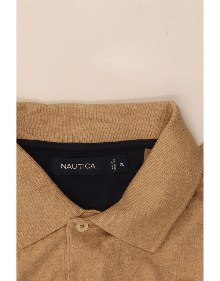 NAUTICA Mens Polo Shirt XL Beige Cotton Vintage Nautica and Second-Hand Nautica from Messina Hembry 