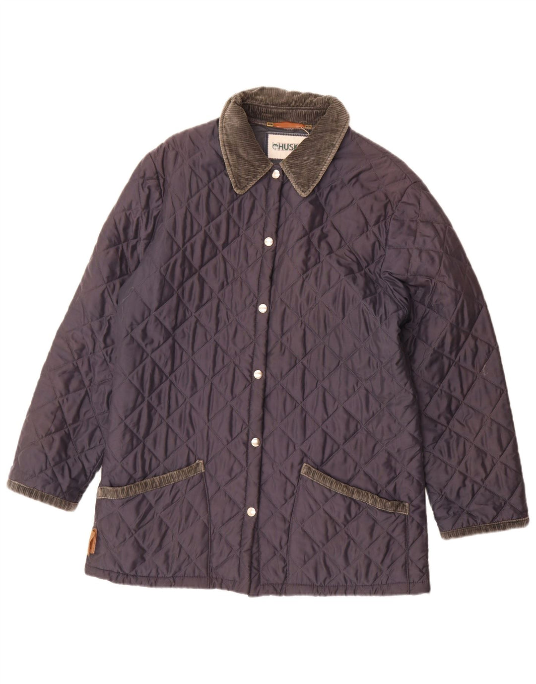 Husky Womens Quilted Jacket UK 16 Large Navy Blue Polyamide