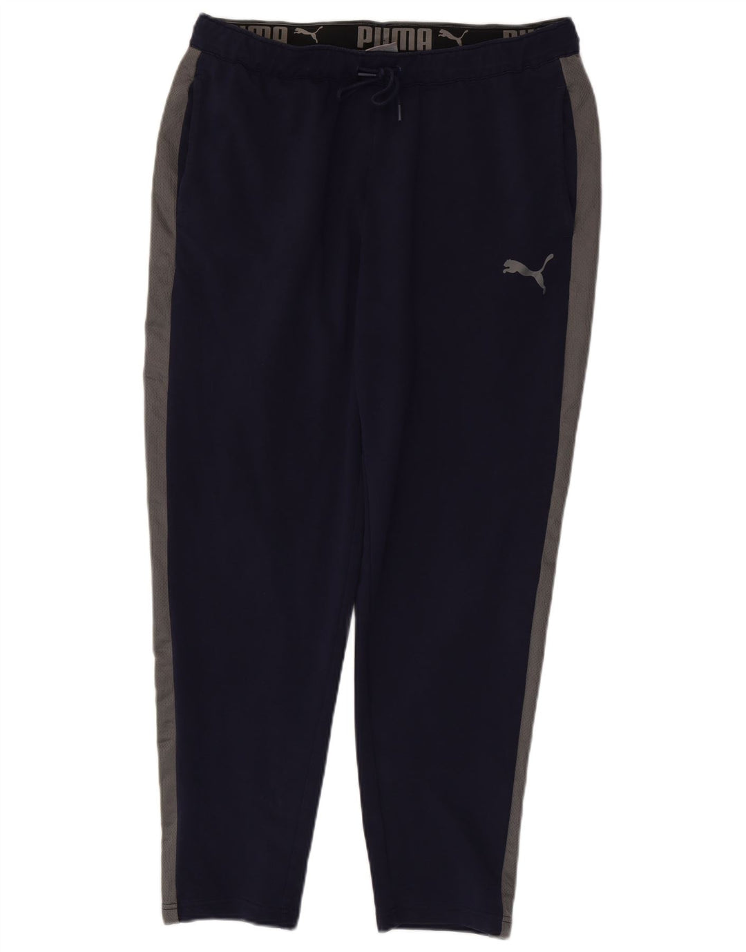 PUMA Mens Tracksuit Trousers Large Navy Blue Colourblock