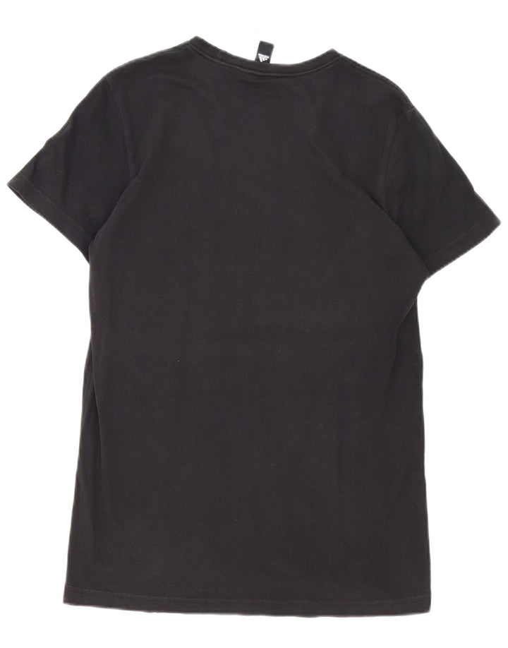 Adidas Mens Graphic T-Shirt Top Medium Black Cotton