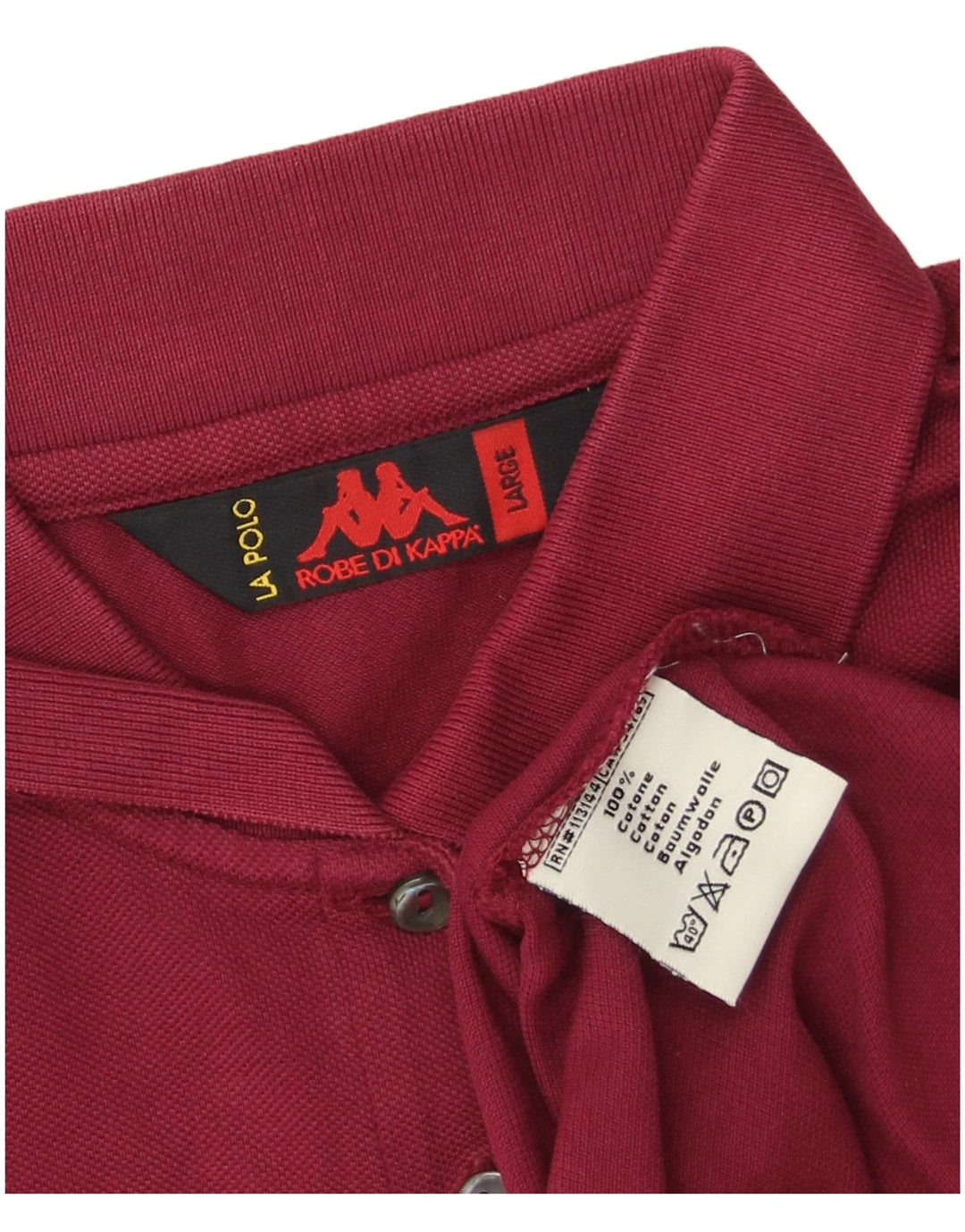 Kappa Womens Polo Shirt UK 16 Large Maroon Cotton