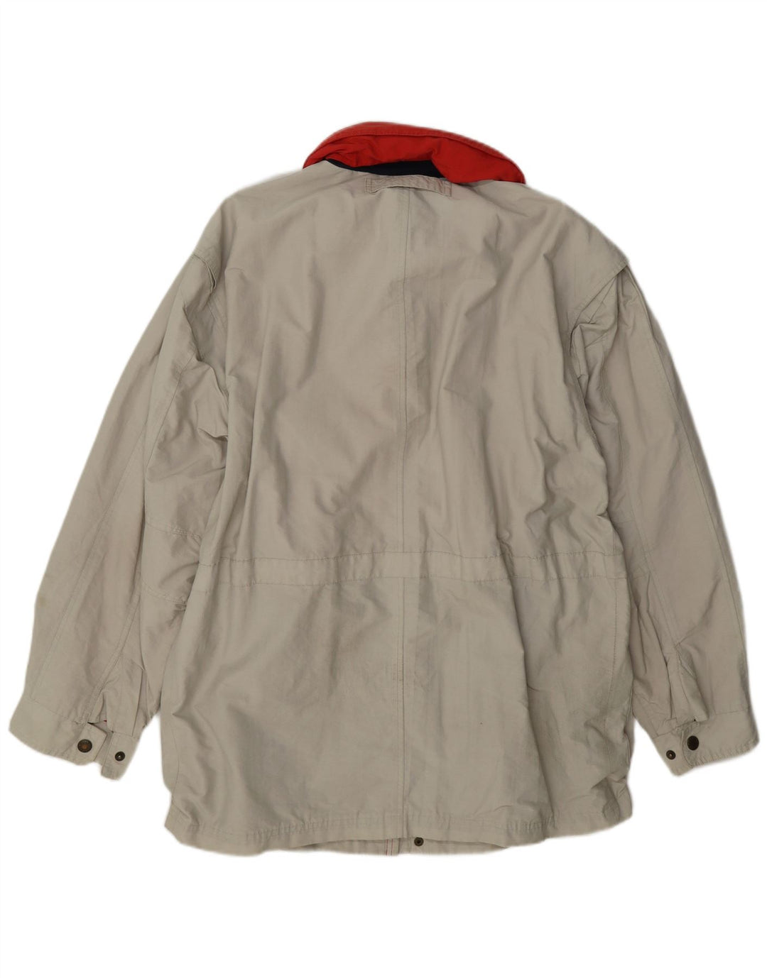 Vintage Mens Hooded Utility Jacket UK 40 Large Beige Cotton