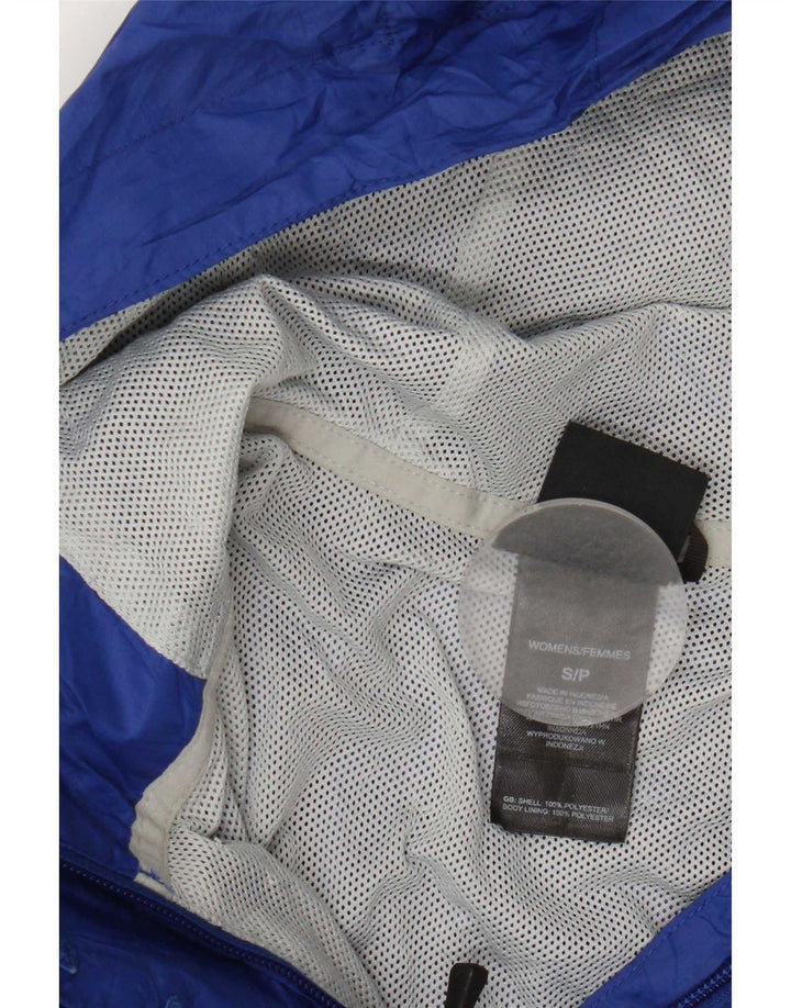 The North Face Womens Hooded Oversized Rain Jacket UK 10 Small Blue
