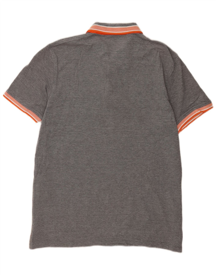 Jack & Jones Mens Polo Shirt XL Grey Cotton