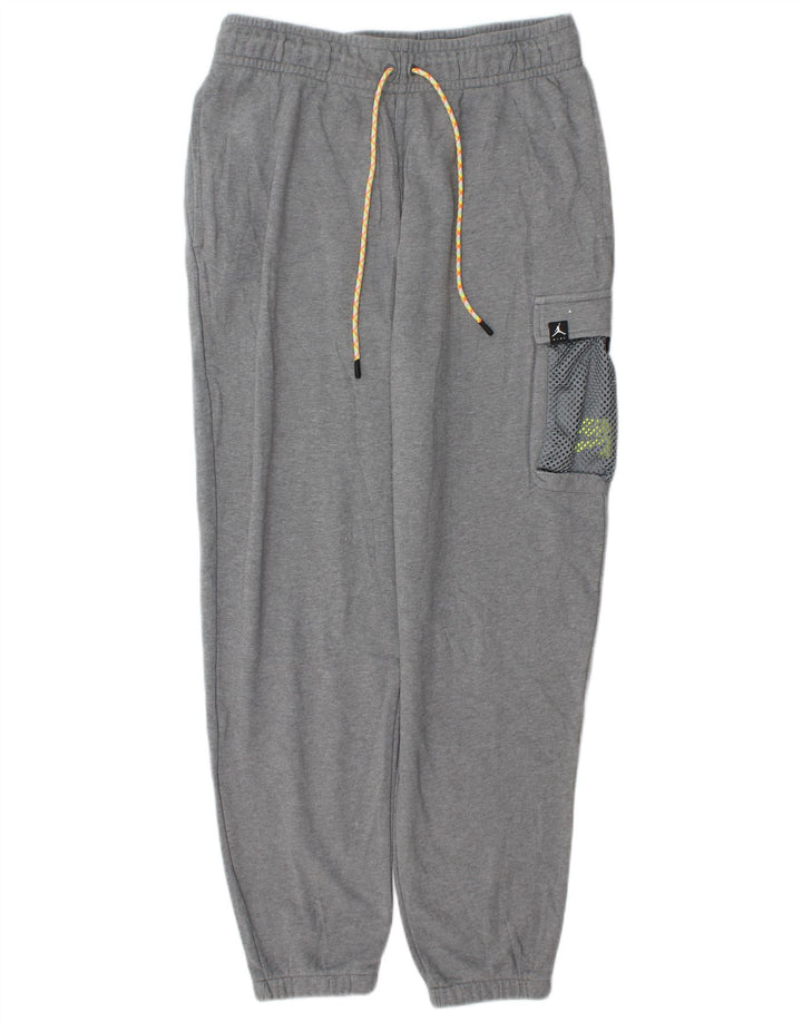 Jordan Mens Graphic Cargo Tracksuit Trousers Joggers Large  Grey Cotton