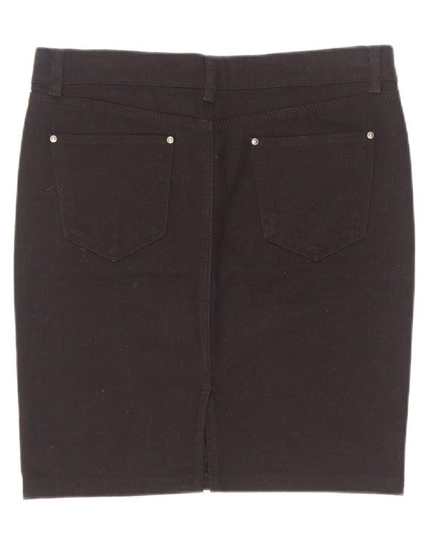 Zara Womens Denim Skirt Large W30 Black