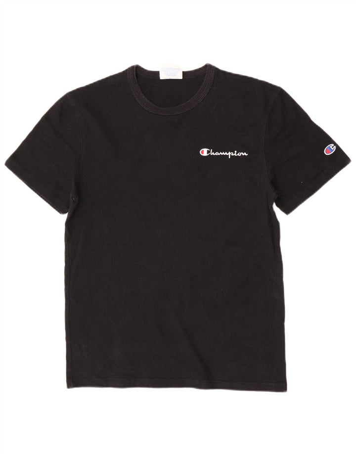 Champion Mens Heritage T-Shirt Top Small Black Cotton