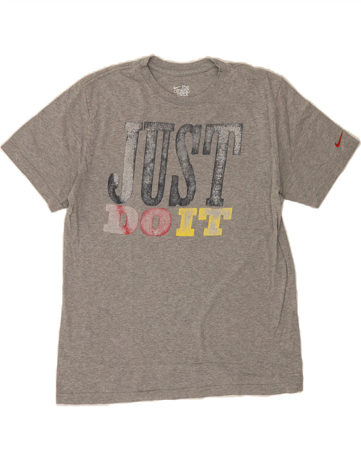 NIKE Mens Standard Fit Graphic T-Shirt Top Large Grey Cotton Vintage Nike and Second-Hand Nike from Messina Hembry 