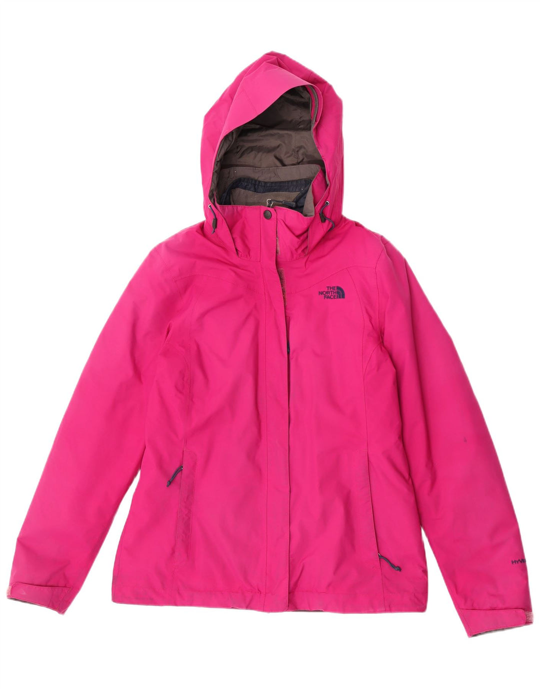 The North Face Womens Hooded Windbreaker Jacket UK 14 Medium Pink Polyester