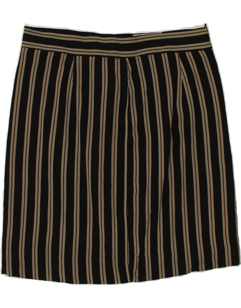 VINTAGE Womens Straight Skirt IT 48 XL W36  Black Striped Vintage Vintage and Second-Hand Vintage from Messina Hembry 