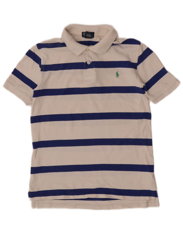 Polo Ralph Lauren Boys Short Sleeve Shirt 14-15 Years Large White Striped