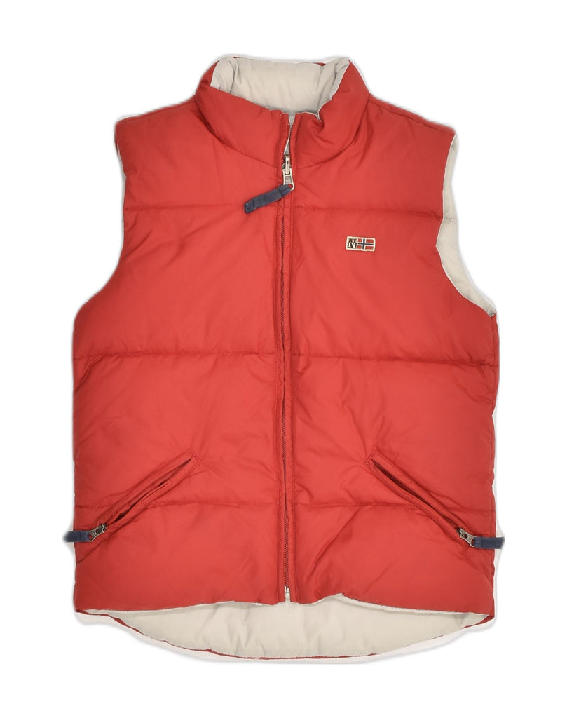 NAPAPIJRI Boys Graphic Reversible Gilet 7-8 Years Red Polyamide | Vintage Napapijri | Thrift | Second-Hand Napapijri | Used Clothing | Messina Hembry 