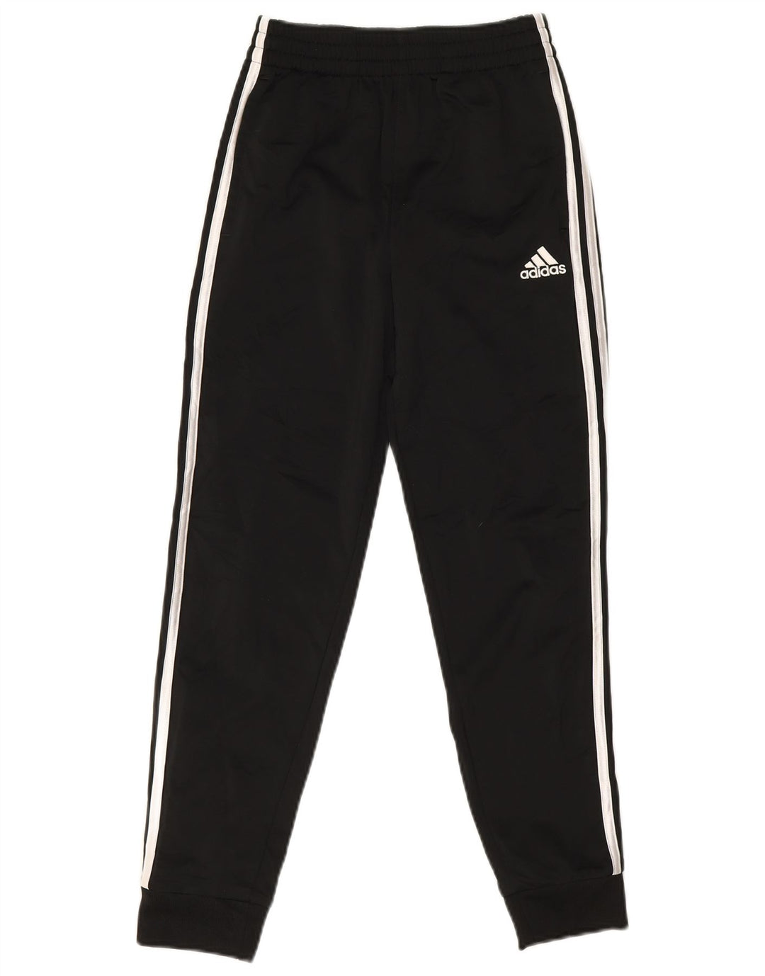 Adidas Boys Tracksuit Trousers Joggers 10-11 Years Medium Black Polyester