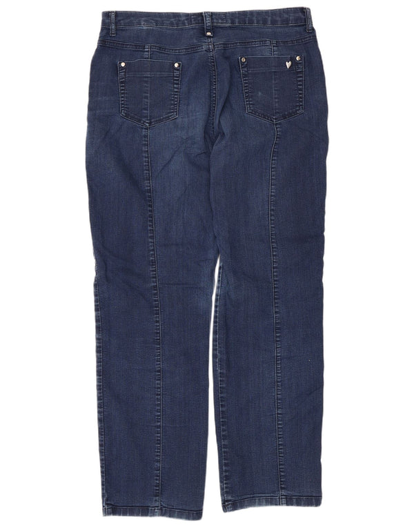 Marks & Spencer Womens Per Una Straight Jeans UK 16 Large W36 L30 Navy Blue
