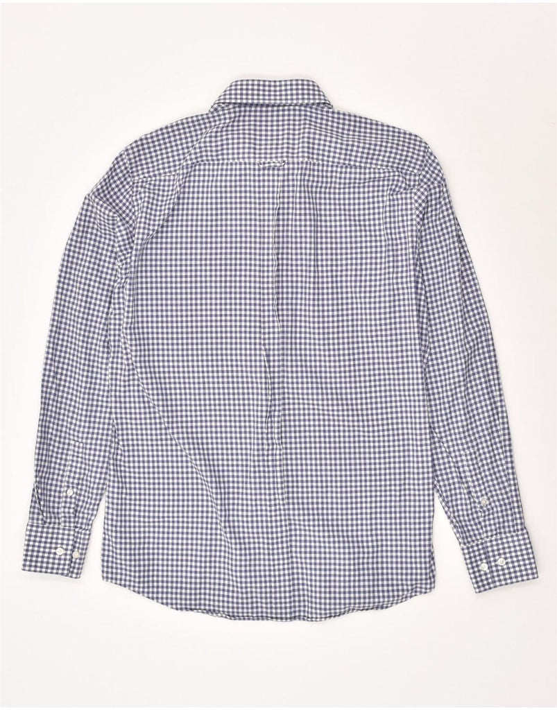 HUGO BOSS Mens Slim Fit Shirt Size 16 1/2 42 Large Blue Gingham Cotton | Vintage Hugo Boss | Thrift | Second-Hand Hugo Boss | Used Clothing | Messina Hembry 