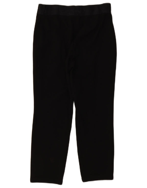 Dkny Womens Graphic Cropped Trousers Large W32 L24 Black Rayon
