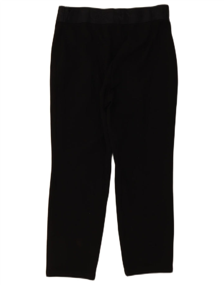 Dkny Womens Graphic Cropped Trousers Large W32 L24 Black Rayon