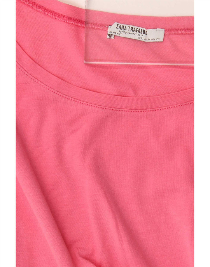 Zara Womens Trafaluc T-Shirt Top UK 14 Medium Pink