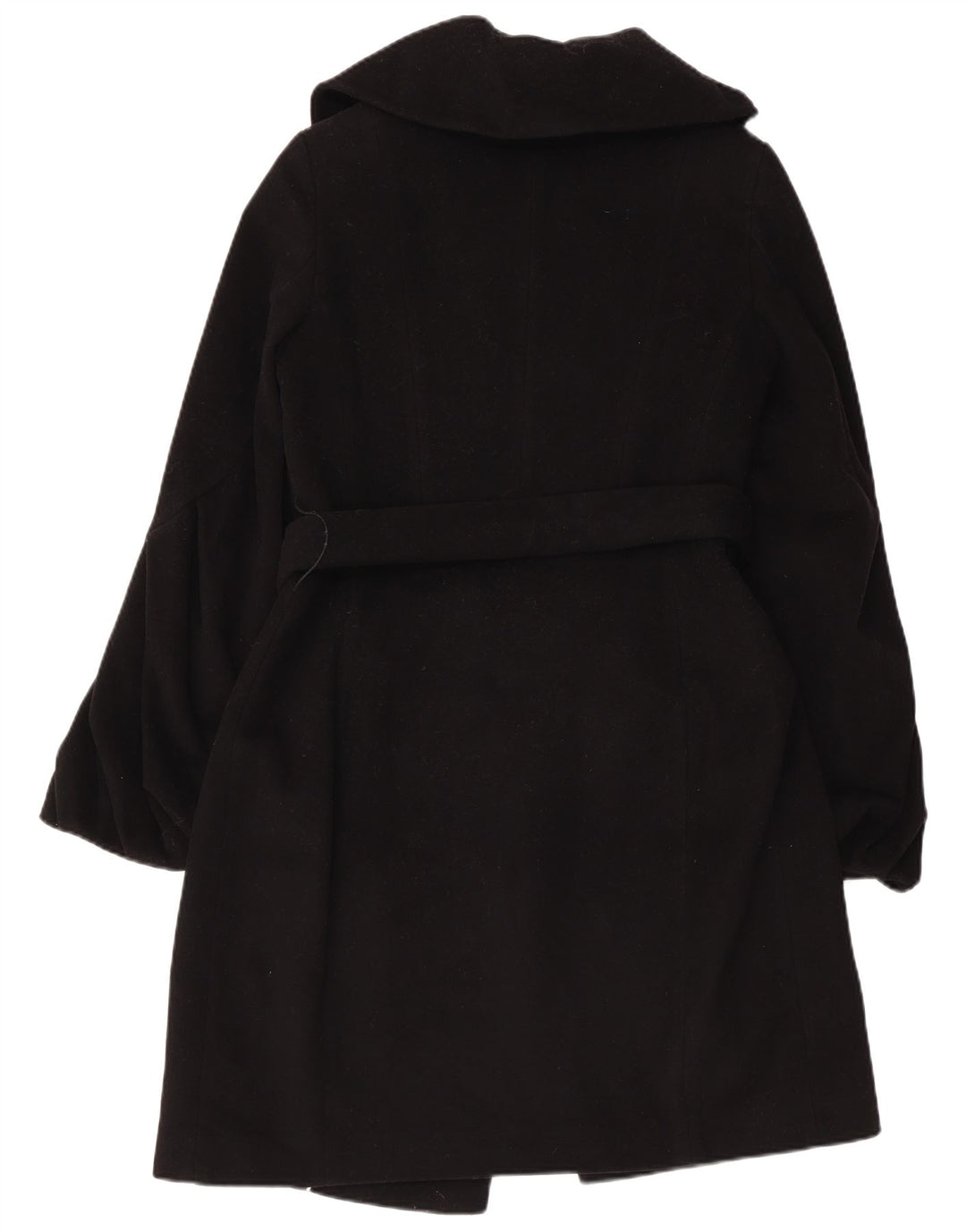 COAST Womens Double Breasted Coat UK 10 Small Black Wool