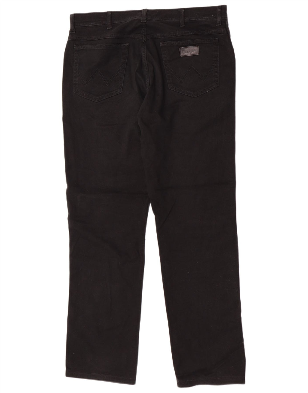 Wrangler Mens Texas Stretch Straight Jeans W36 L32 Black Cotton