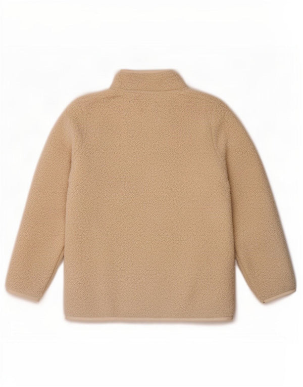 Crew Clothing Womens Fleece Jacket UK 12 Medium Beige Polyester