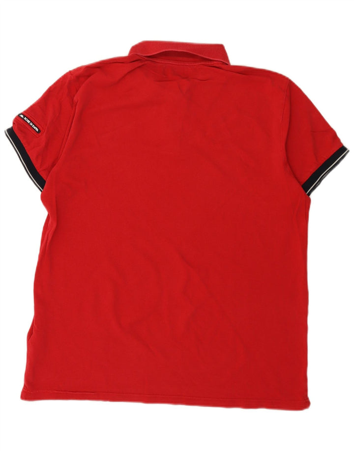 Kappa Mens Polo Shirt Large Red Cotton