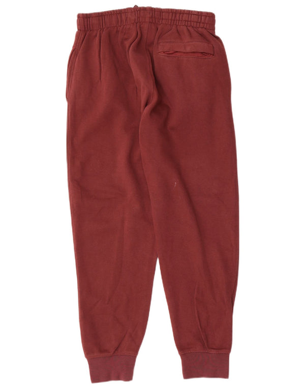 Nike Womens Tracksuit Trousers Joggers UK 14 Medium Maroon Cotton