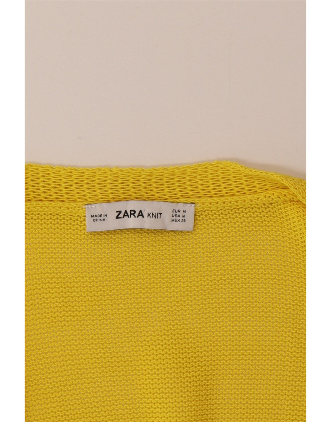 Zara Womens Oversized Cardigan Sweater UK 12 Medium Yellow
