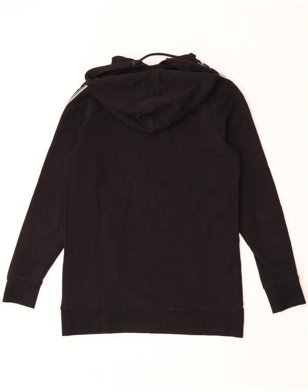 Ellesse Womens Longline Graphic Hoodie Jumper UK 6 XS Black Colourblock