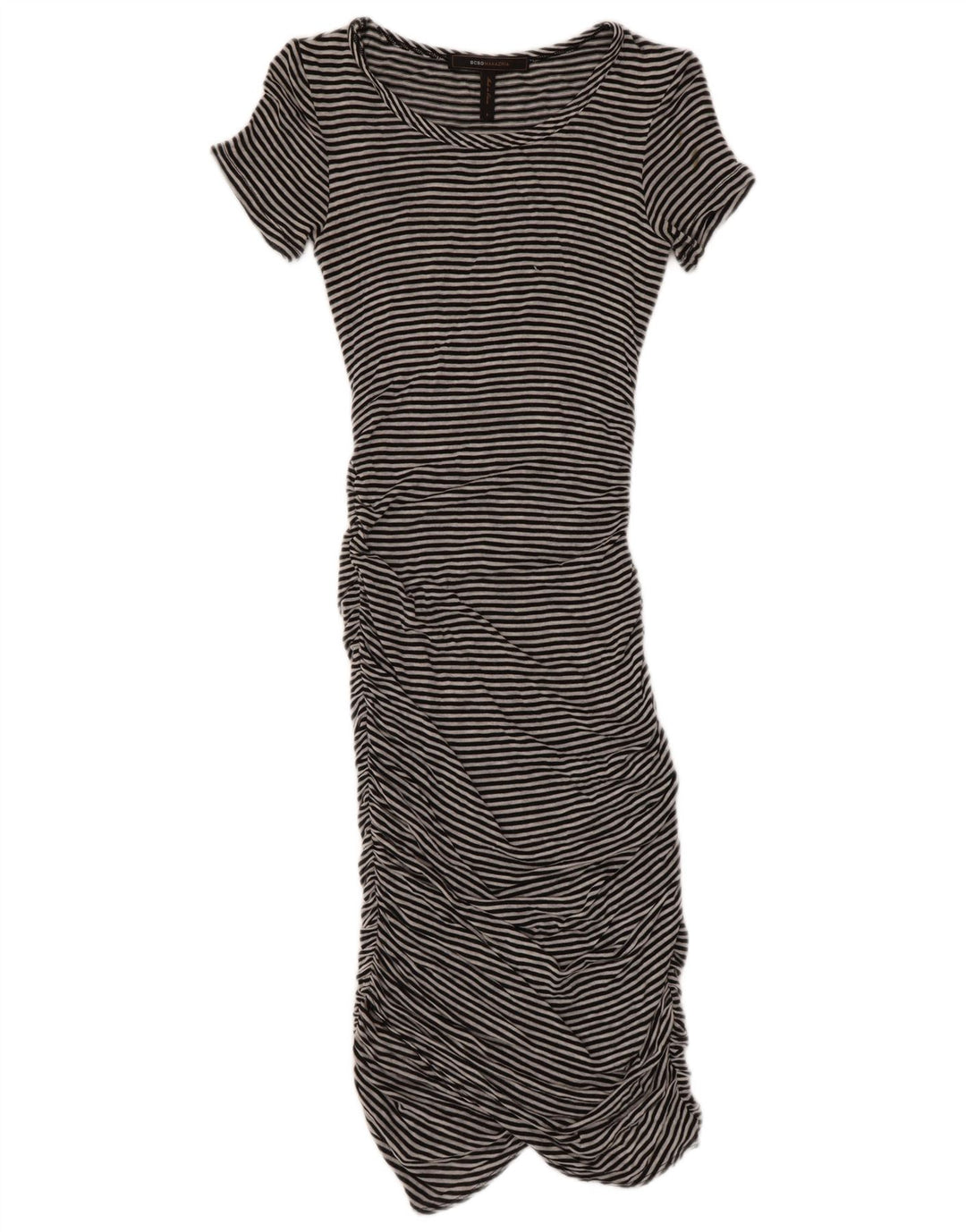 BCBGMAXAZRIA Womens Bodycon Dress UK 10 Small Black Striped