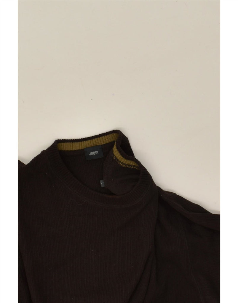 JOOP Mens Crew Neck Jumper Sweater Large Brown Cotton Vintage Joop and Second-Hand Joop from Messina Hembry 