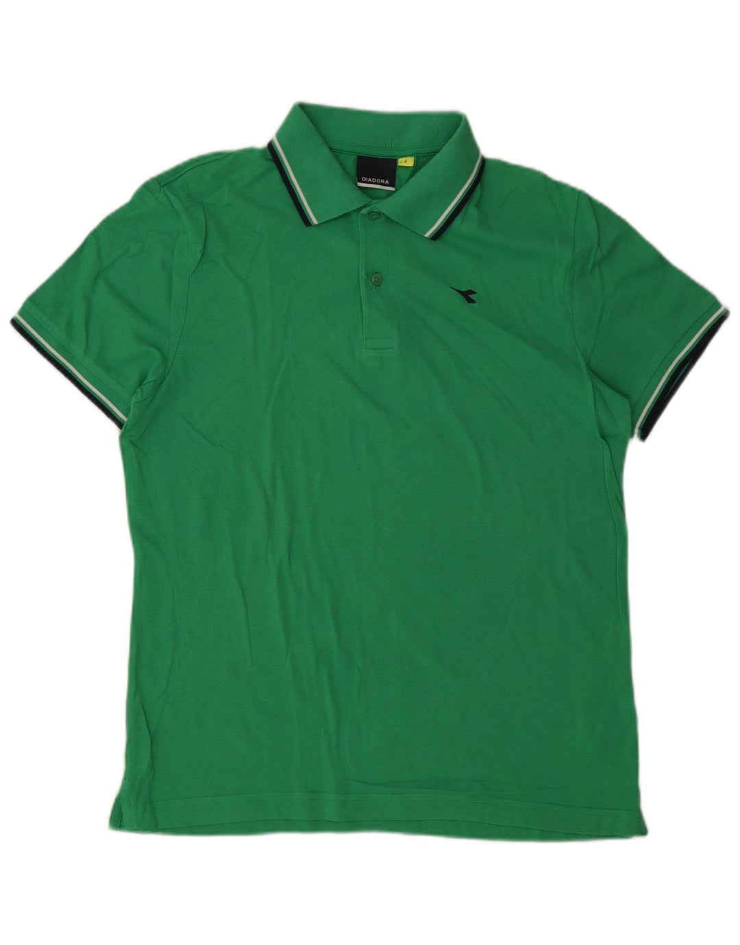 Diadora Mens Polo Shirt Large Green Cotton