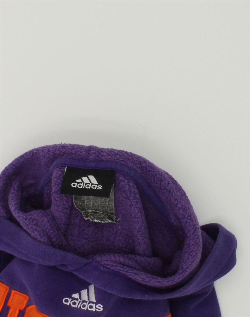 ADIDAS Boys Graphic Hoodie Jumper 6-7 Years Purple Cotton | Vintage Adidas | Thrift | Second-Hand Adidas | Used Clothing | Messina Hembry 