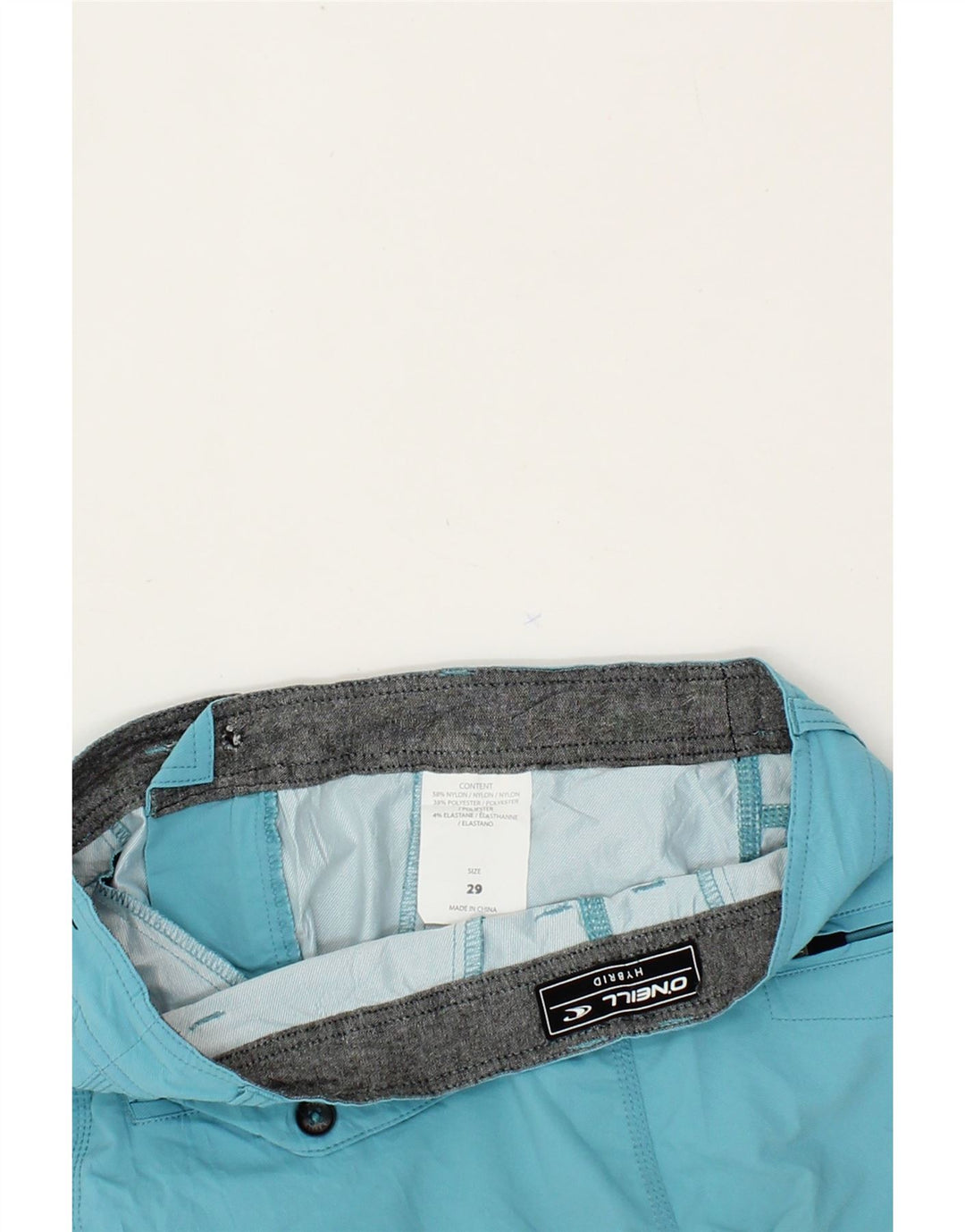 O'NEILL Mens Chino Shorts W29 Small Blue Nylon Vintage O'Neill and Second-Hand O'Neill from Messina Hembry 