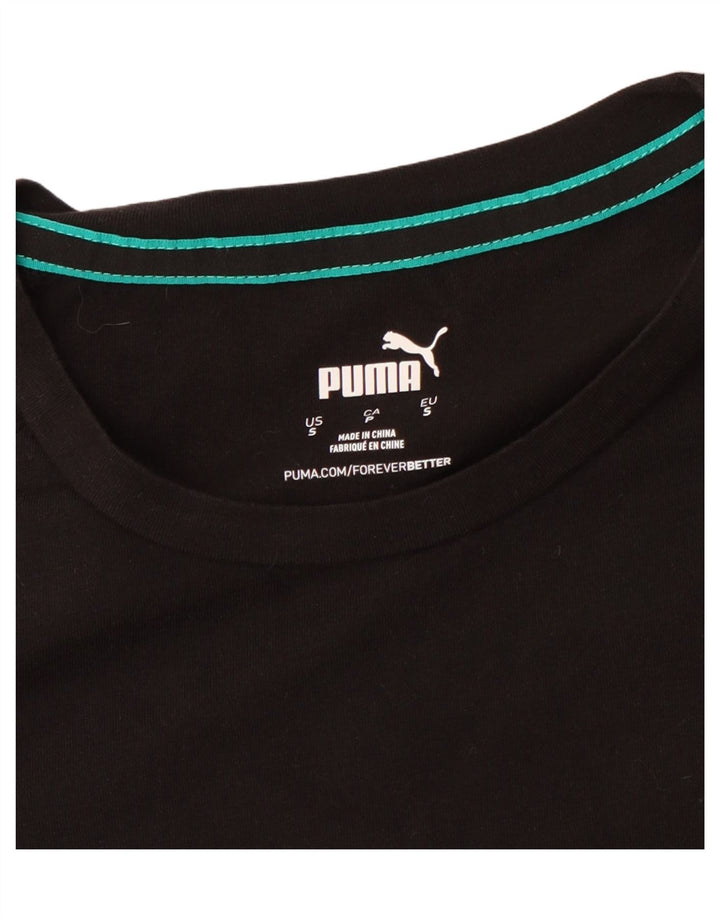 PUMA Mens Graphic T-Shirt Top Small Black Vintage Puma and Second-Hand Puma from Messina Hembry 