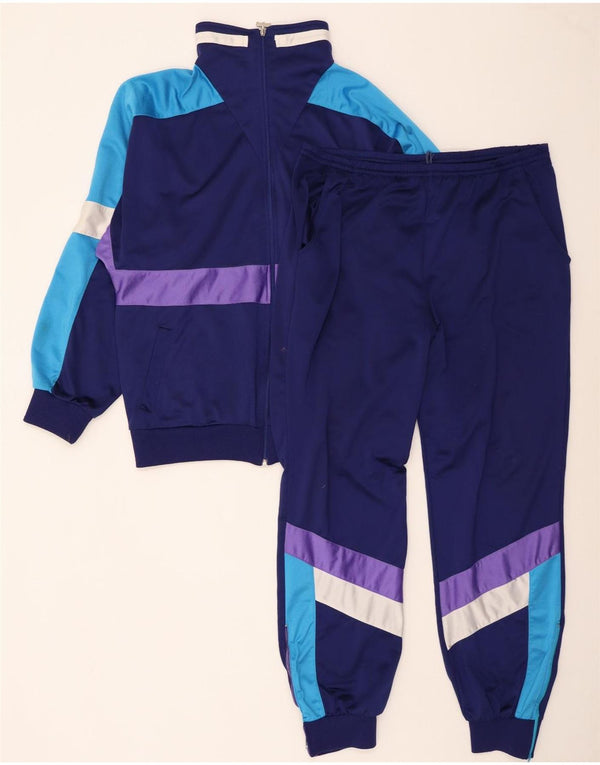 Leopard Mens Full Tracksuit UK 46/48 XL  Navy Blue Colourblock Polyester