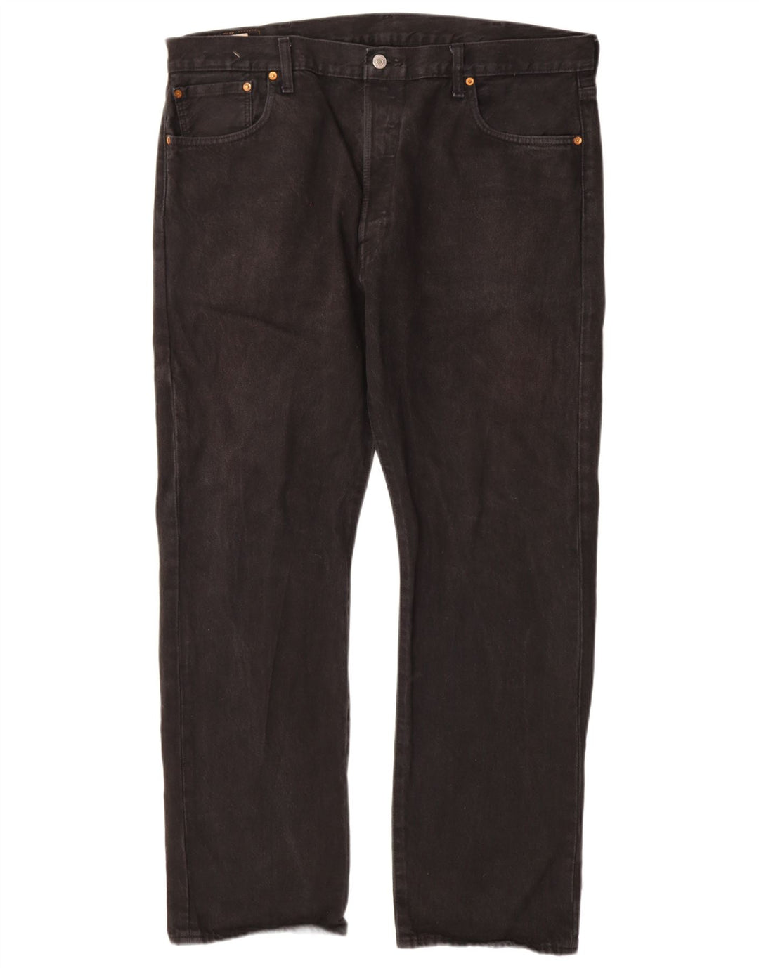 Levi's Mens 501 Straight Jeans W40 L32 Black Cotton