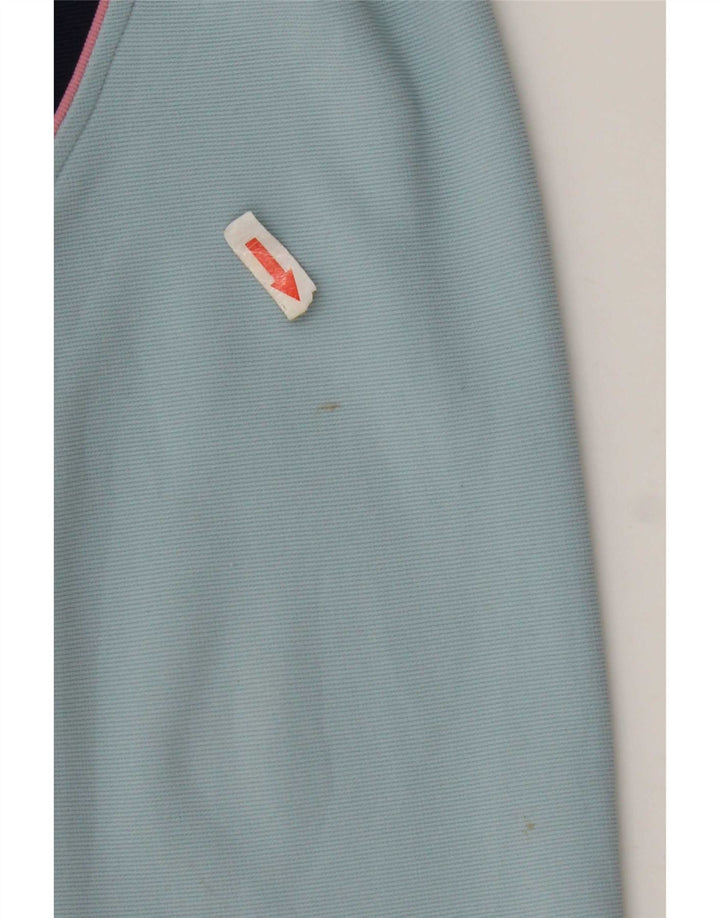 Asics Mens Tracksuit Top Jacket Medium Blue Colourblock Polyester