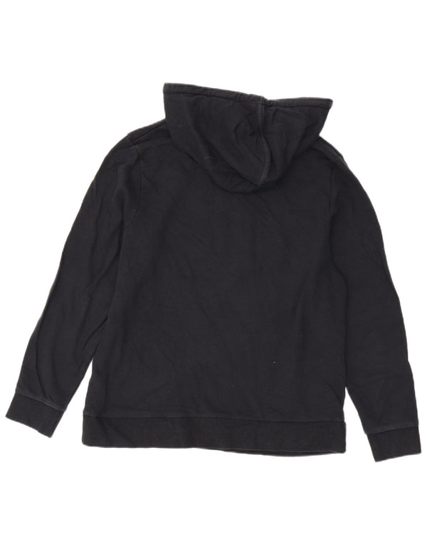 Marks & Spencer Womens Hoodie Jumper UK 14 Large Black Cotton